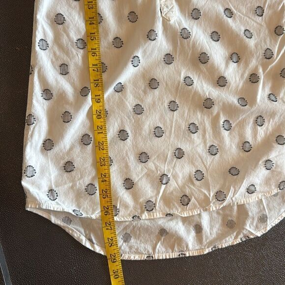 Merona White with black dots Tunic pullover size XS - Picture 9 of 9